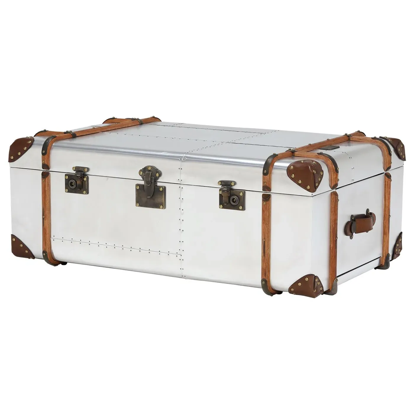 Timothy Oulton Globetrekker Extra Large Coffee Table - Silver