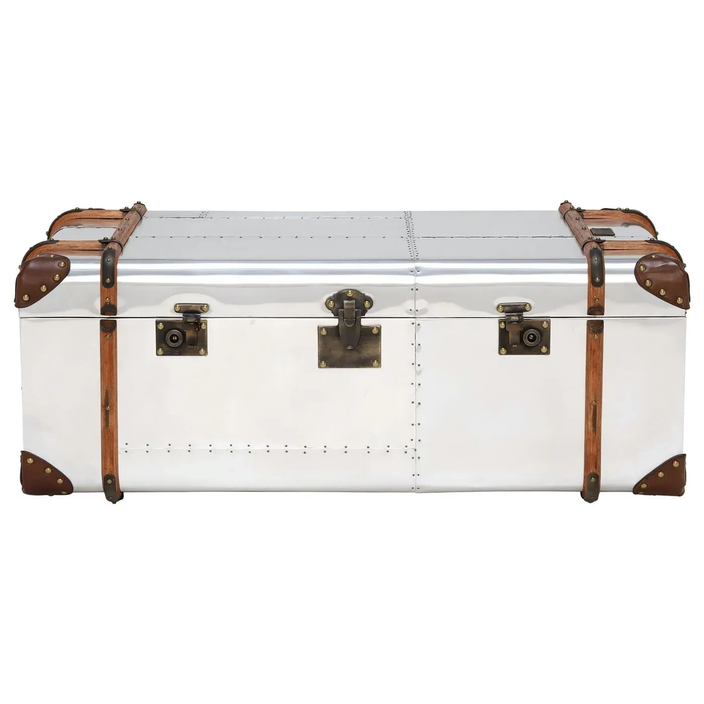 Timothy Oulton Globetrekker Large Coffee Table - Silver