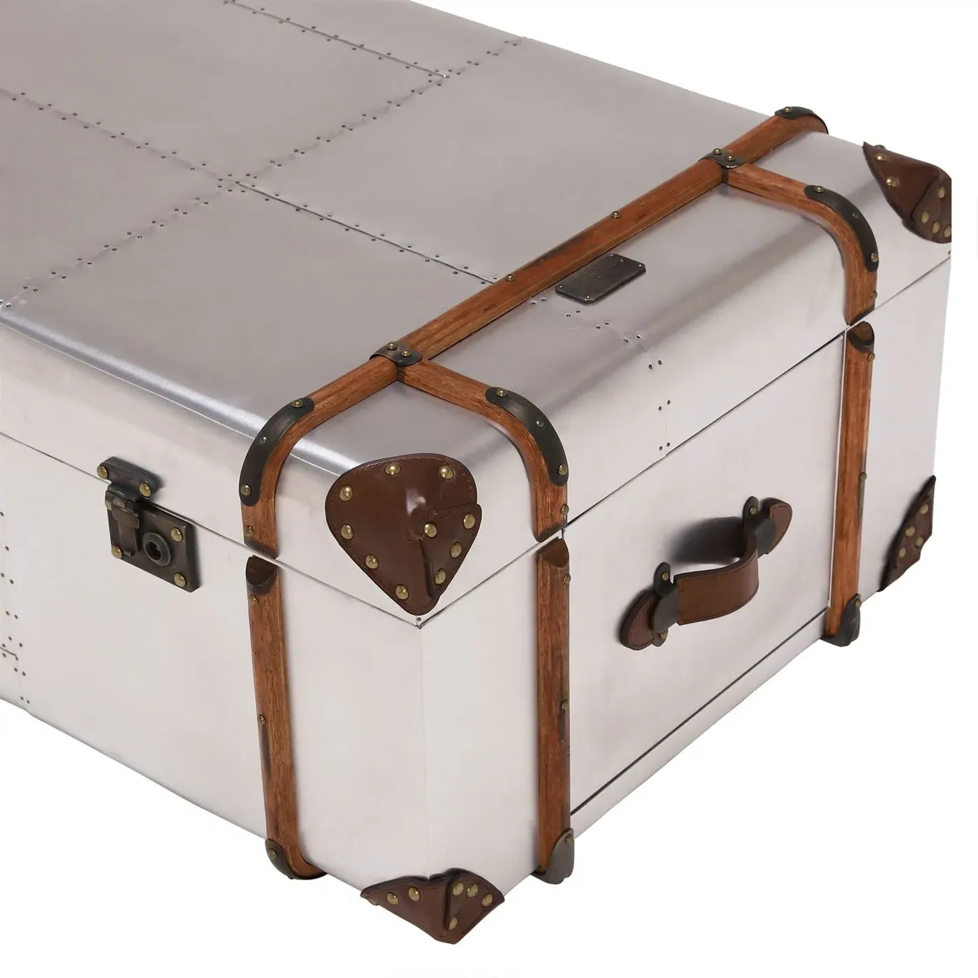 Timothy Oulton Globetrekker Large Coffee Table - Silver