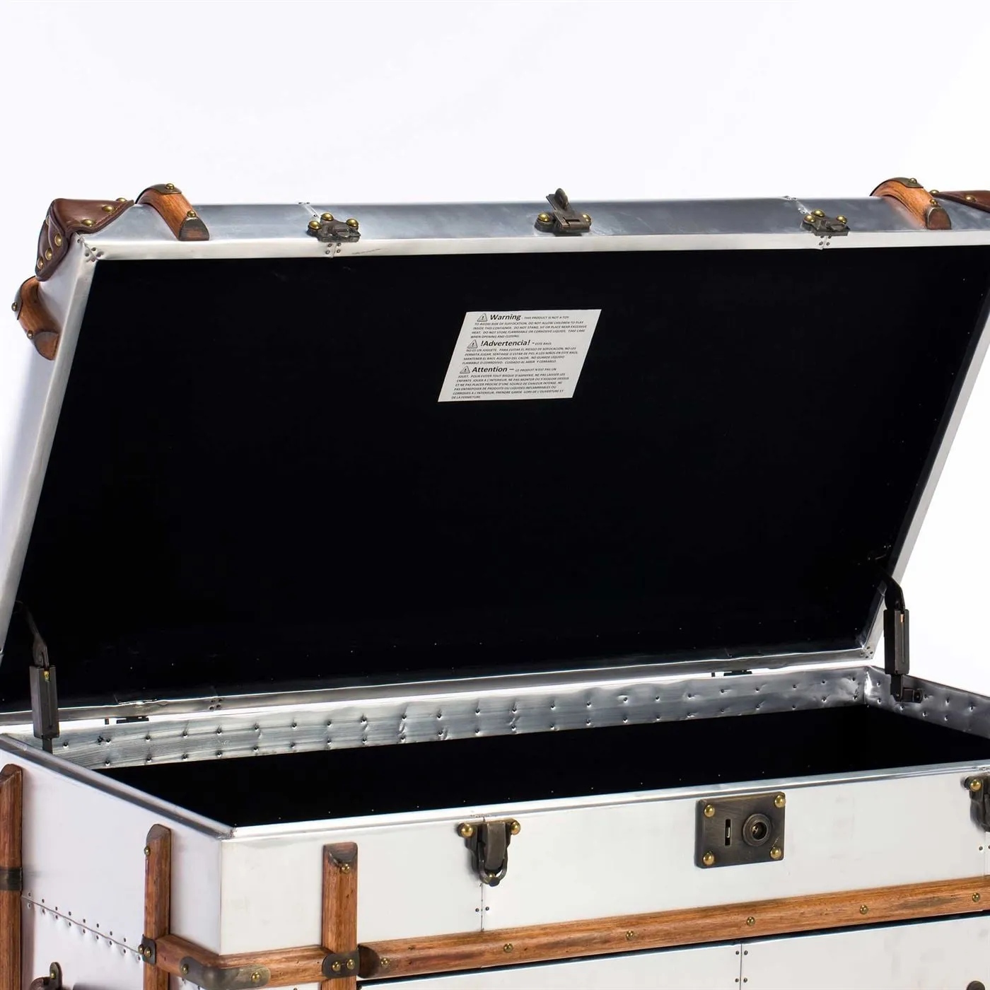 Timothy Oulton Globetrekker Medium Chest of Drawers - Silver