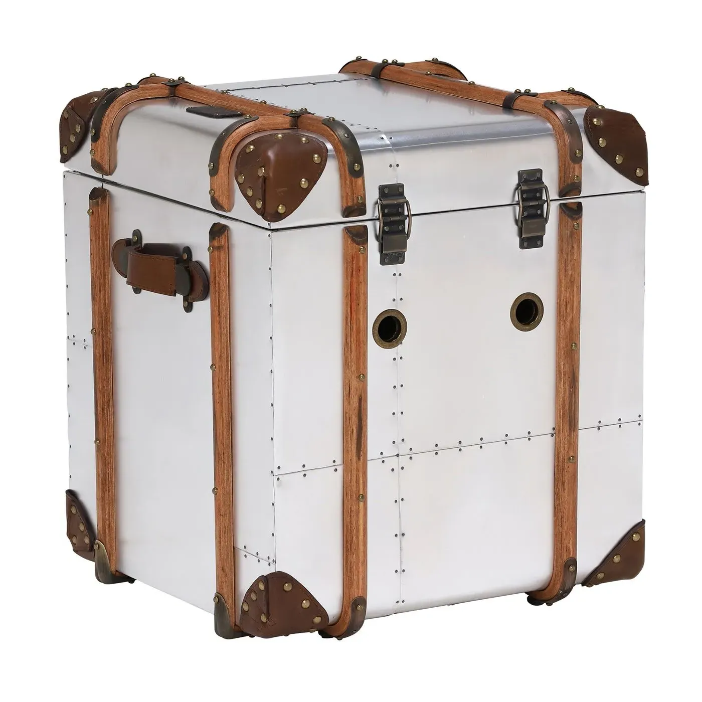 Timothy Oulton Globetrekker Side Table - Silver