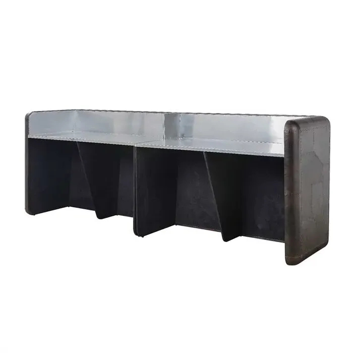 Timothy Oulton Hudson Bar Table - Black, Leather