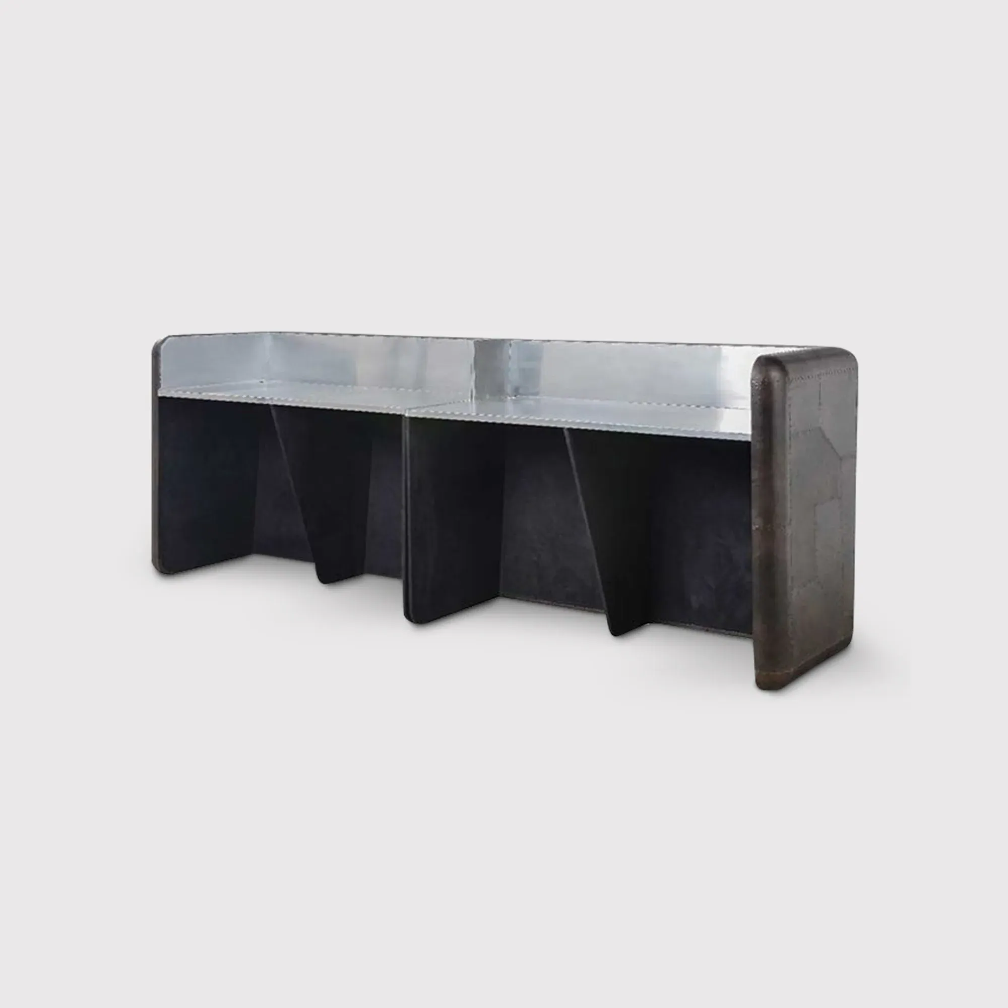Timothy Oulton Hudson Bar Table - Black, Leather image