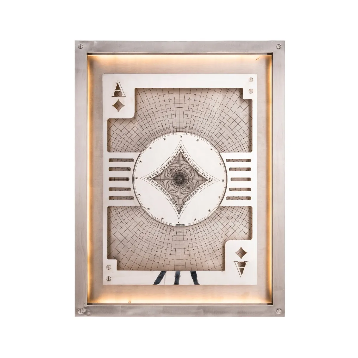 Timothy Oulton Hustle Ace Of Diamonds Art Metal - Silver