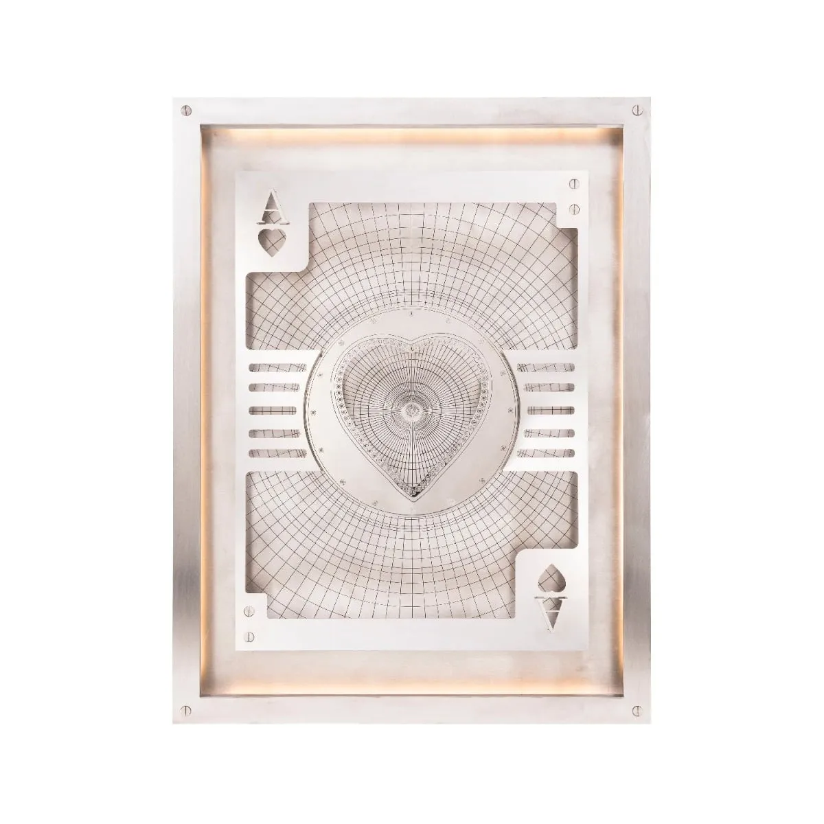 Timothy Oulton Hustle Ace Of Hearts Art Metal - Silver