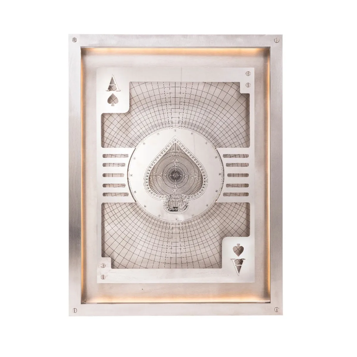 Timothy Oulton Hustle Ace Of Spades Art Metal - Silver