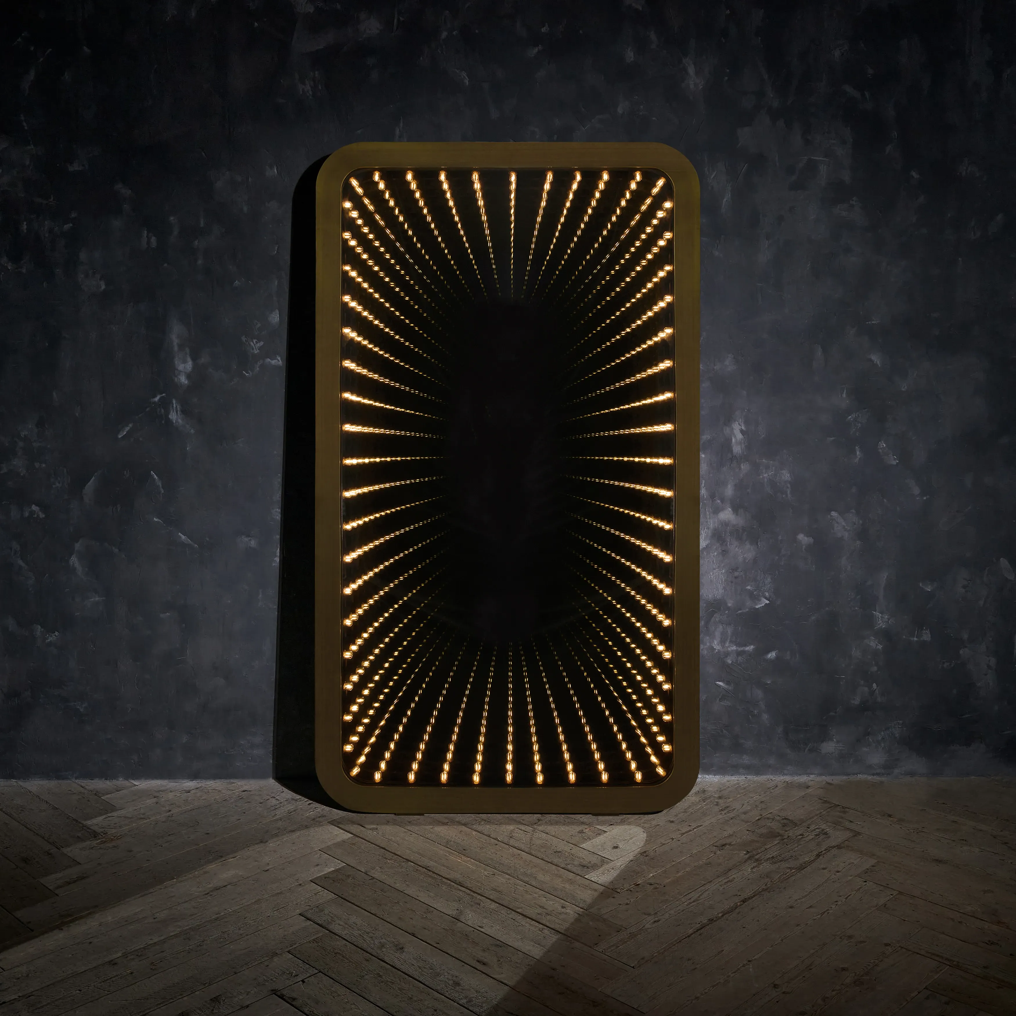 Timothy Oulton Inception Tall Mirror - Gold, Metal