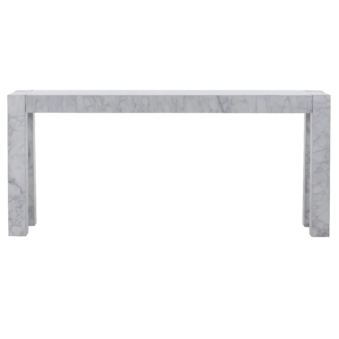 Timothy Oulton Junction Console Table - White, Marble