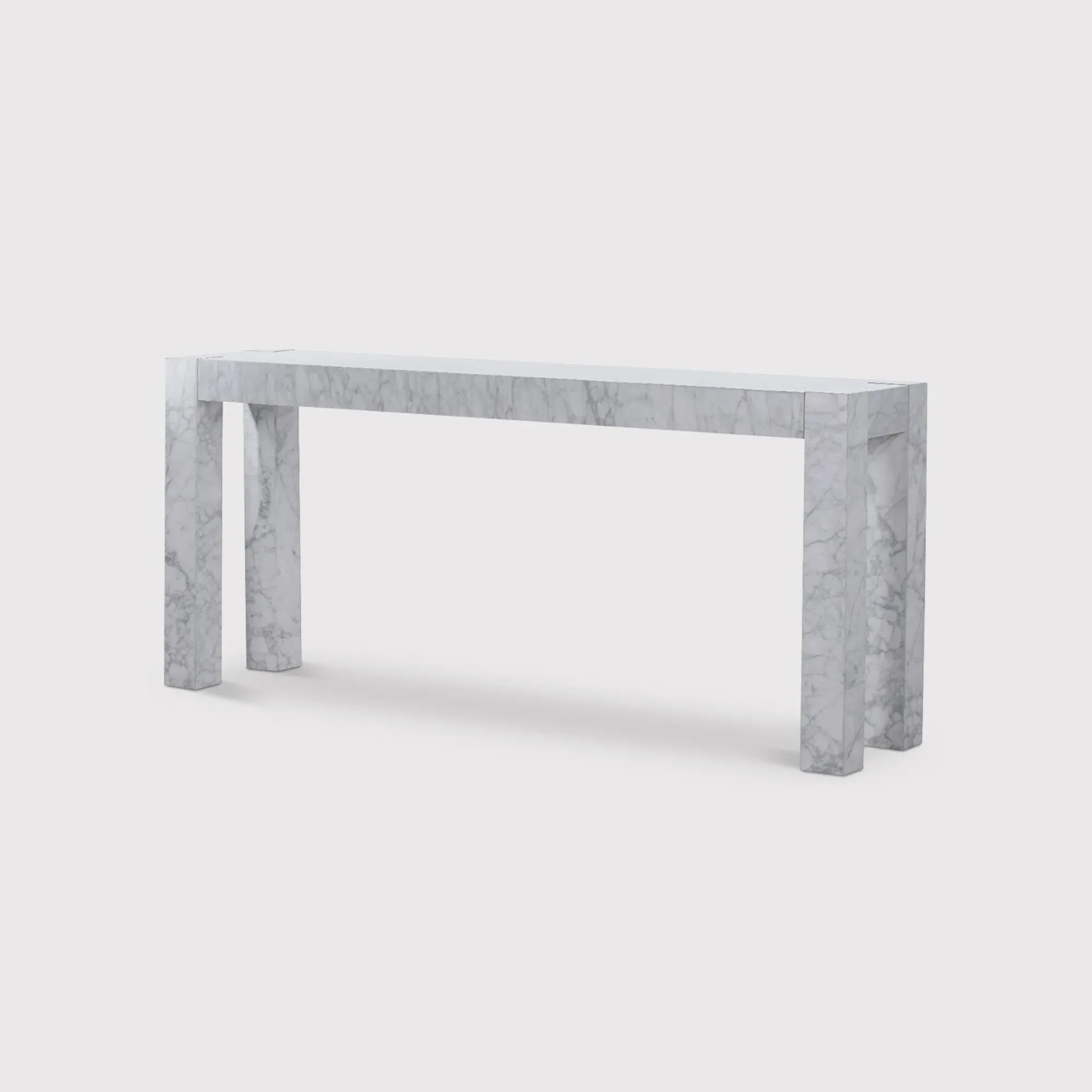 Timothy Oulton Junction Console Table - White, Marble image