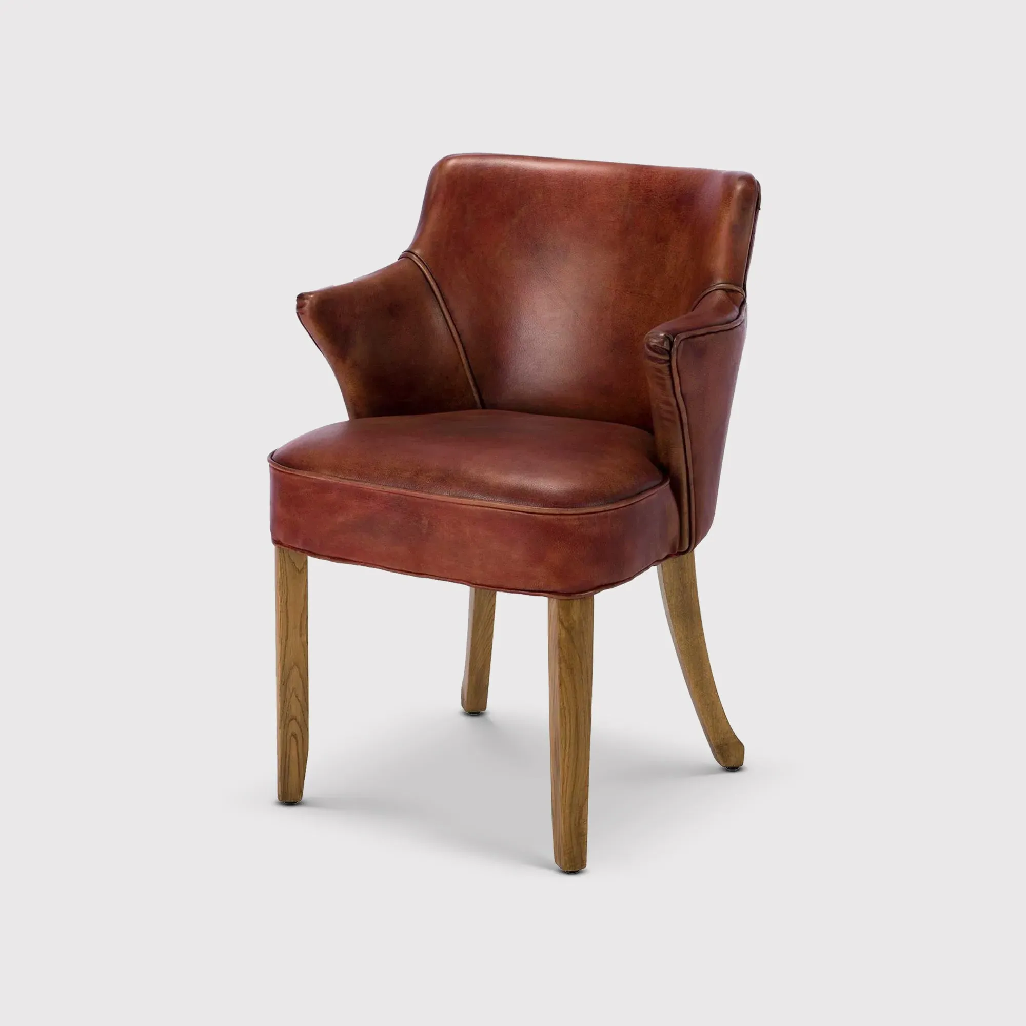 Timothy Oulton Lannister Dining Chair - Brown, Leather image