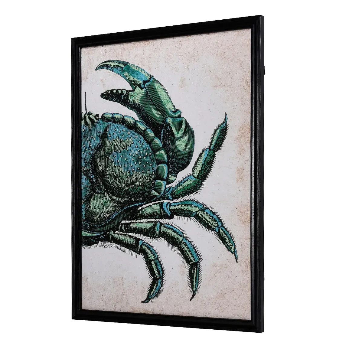 Timothy Oulton Left Crab Square Art Print - Green, Wood