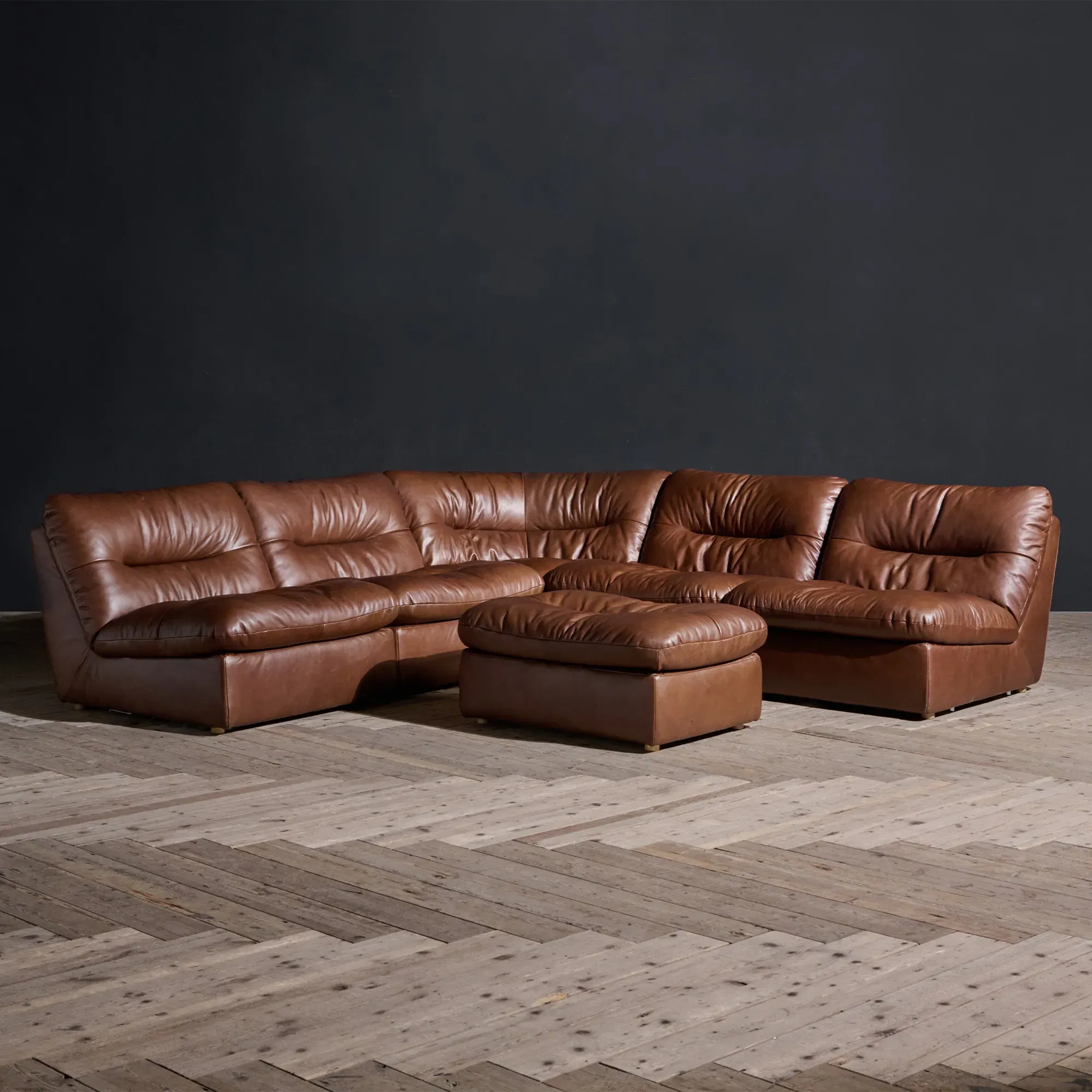 Timothy Oulton Lush 1-Seater Modular Sofa - Brown, Leather