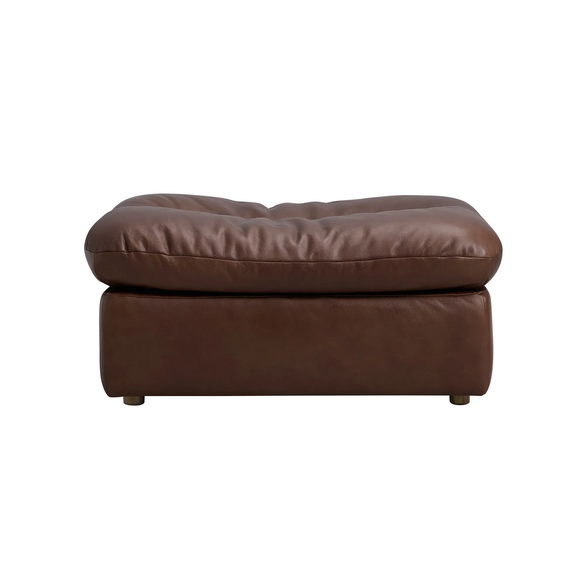 Timothy Oulton Lush Sectional Footstool - Brown, Leather