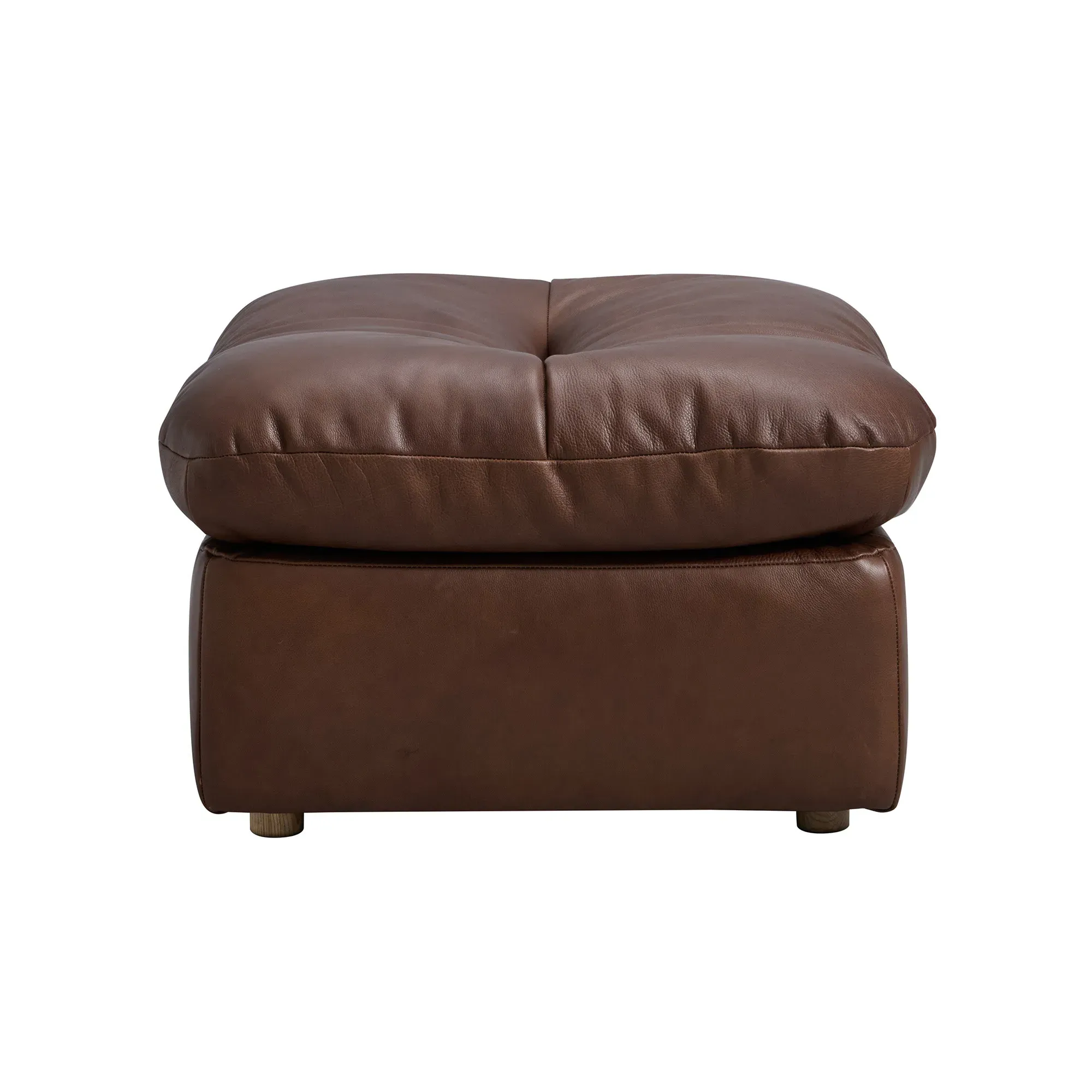 Timothy Oulton Lush Sectional Footstool - Brown, Leather