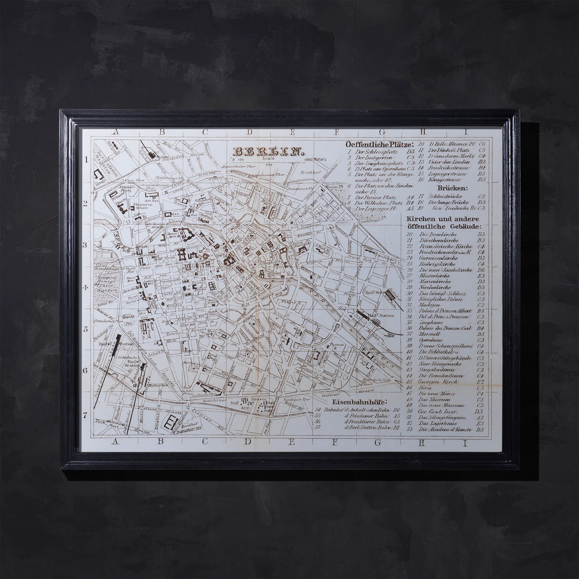Timothy Oulton Maps Berlin Small Wall Art - Wood