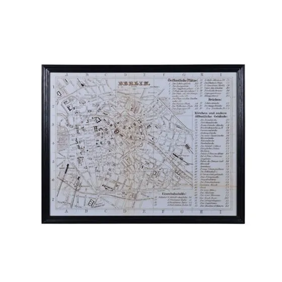 Timothy Oulton Maps Berlin Small Wall Art - Wood