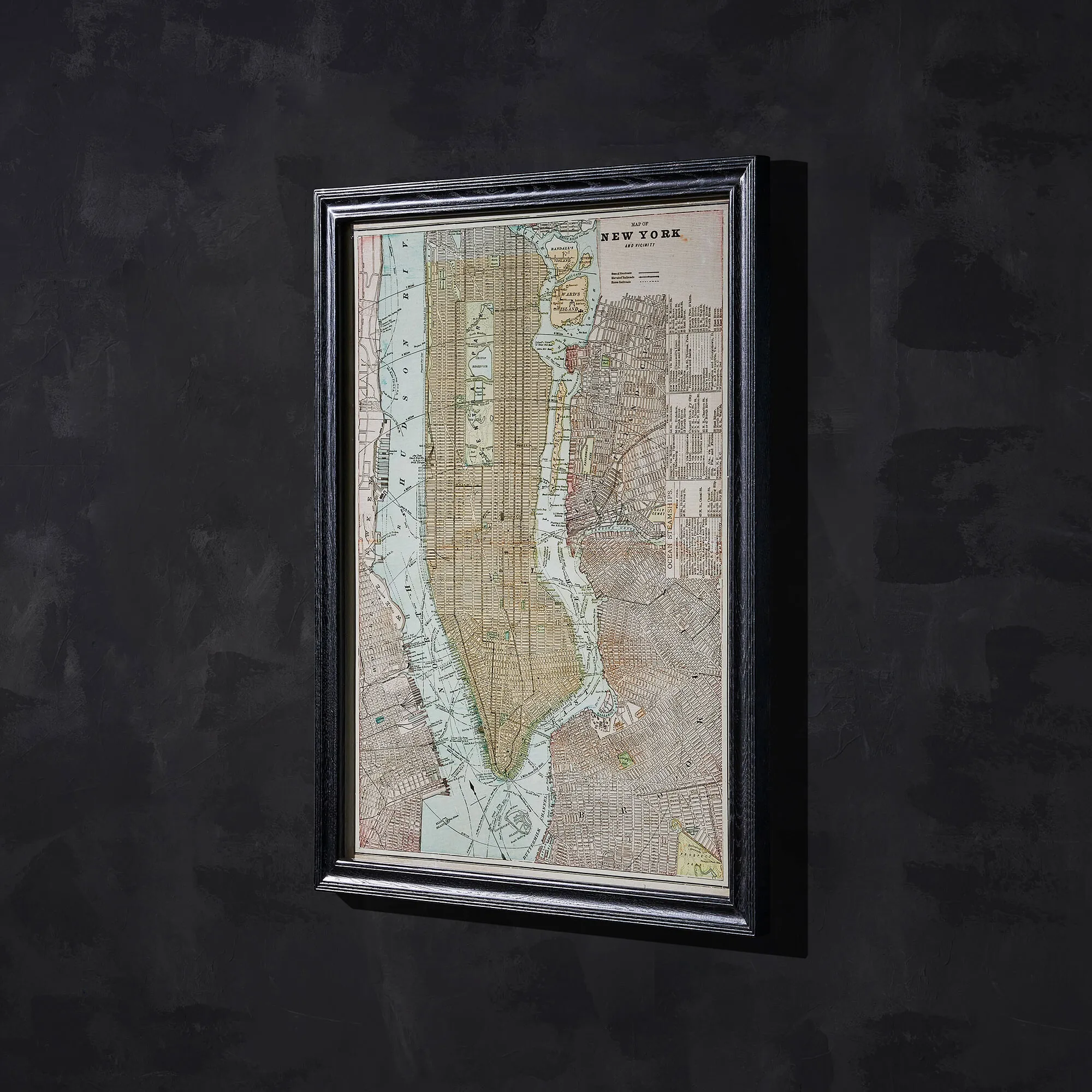 Timothy Oulton Maps New York Wall Art - Wood