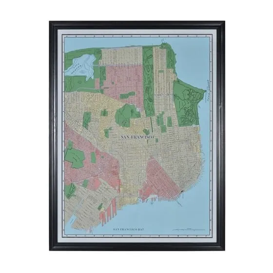 Timothy Oulton Maps San Francisco Wall Art - Wood