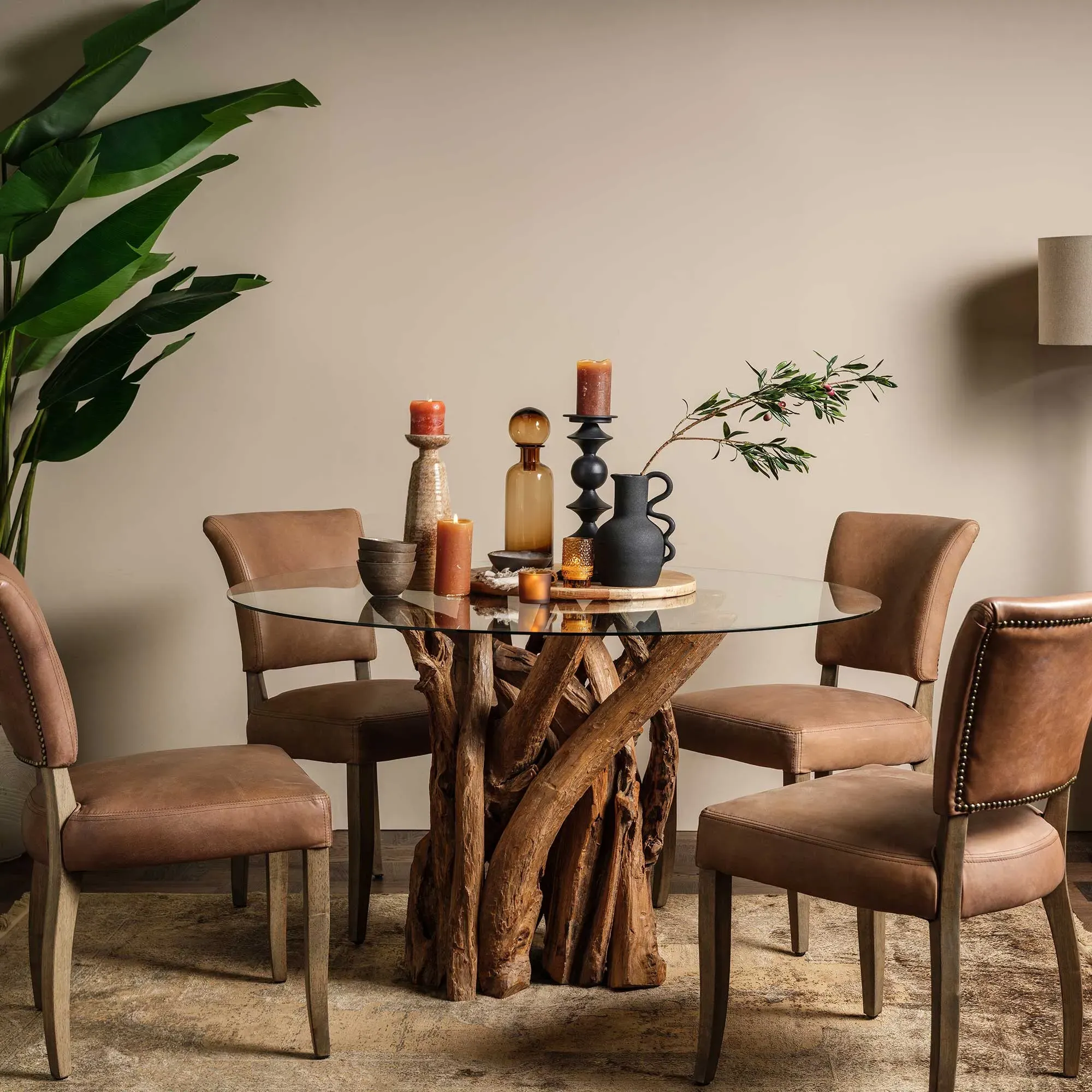 Timothy Oulton Mimi Dining Chair - Brown, Leather