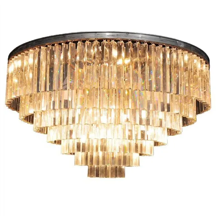Timothy Oulton Odeon Large 7 Ring Pendant Light - Grey, Metal