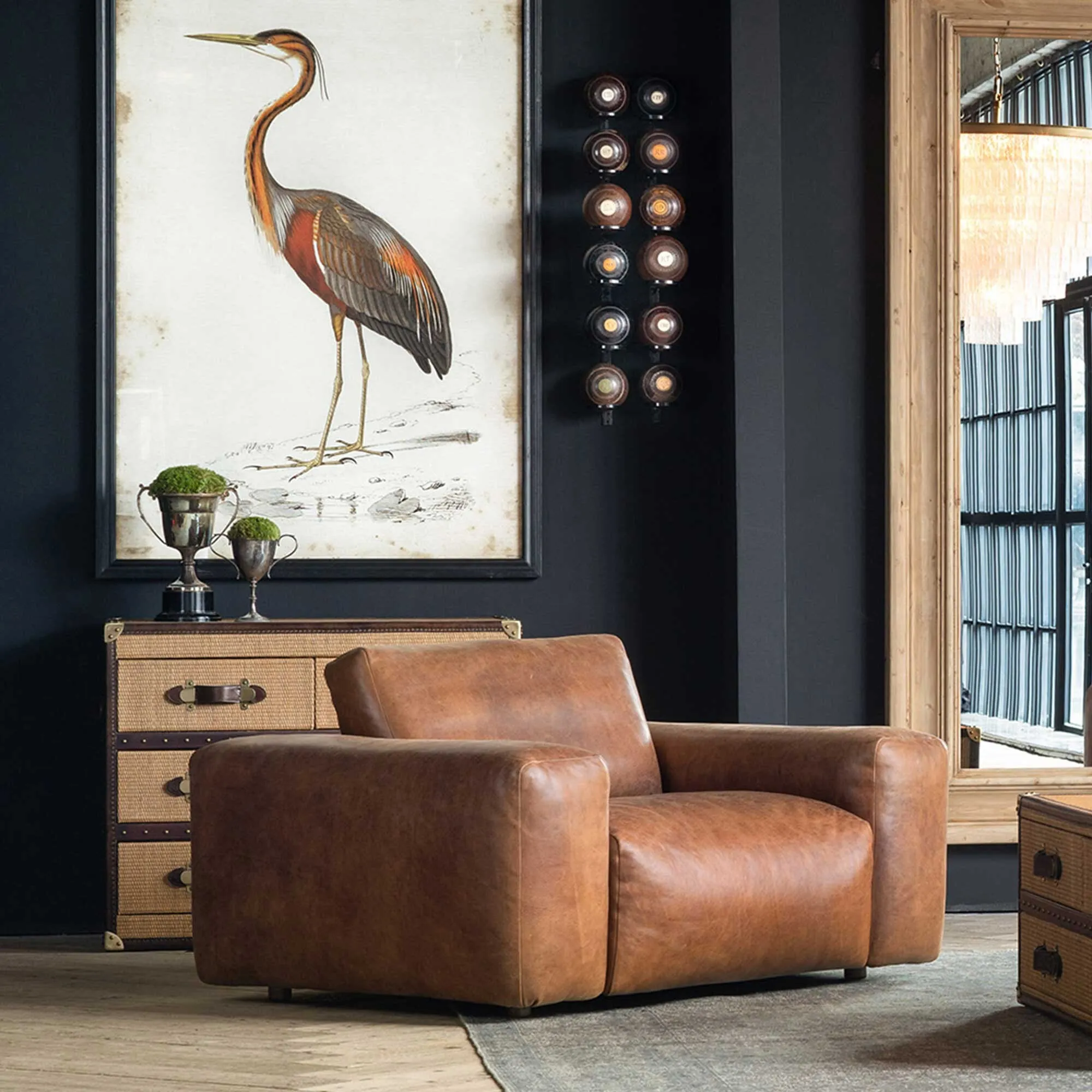 Timothy Oulton Pudgie 1-Seater Sofa - Brown Leather