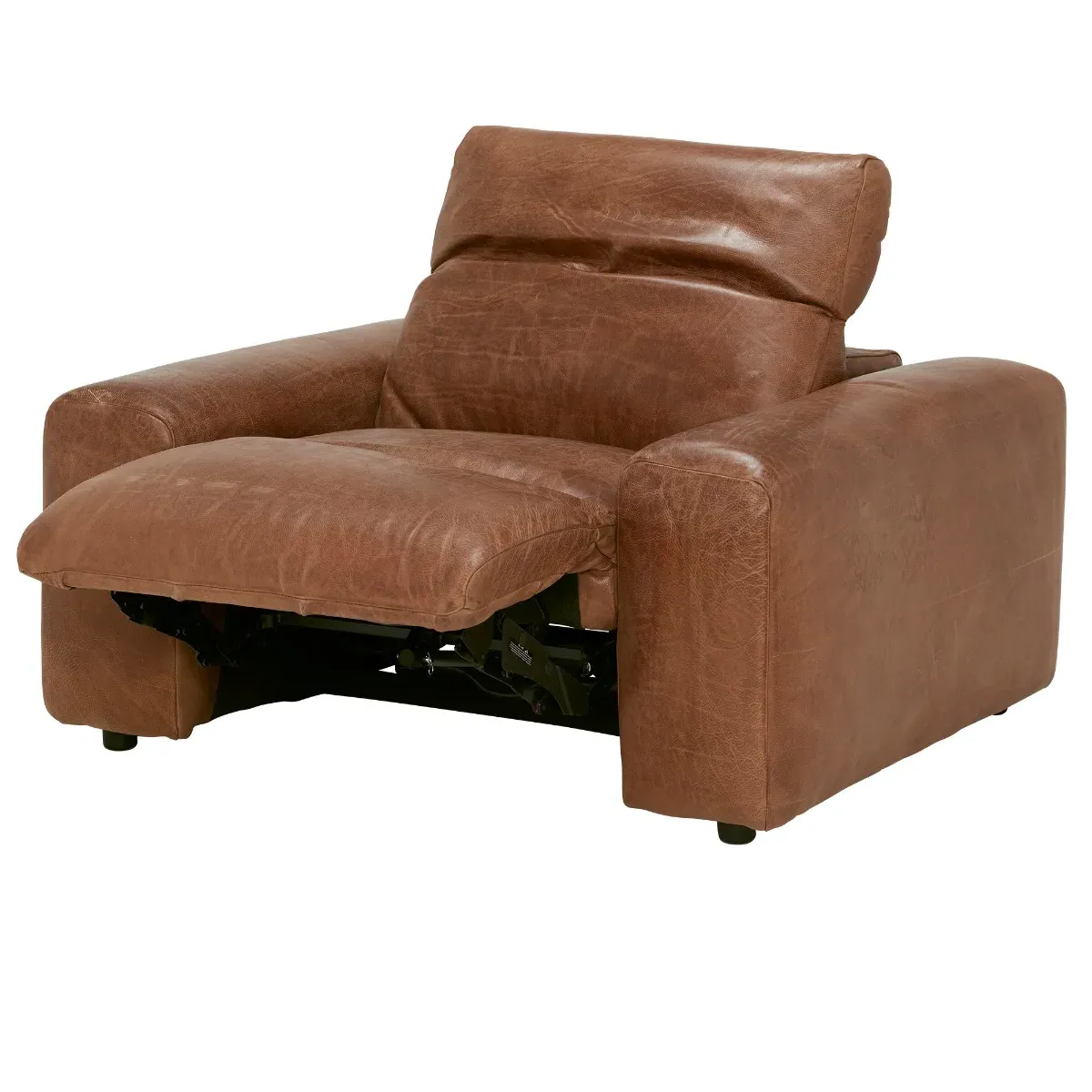 Timothy Oulton Pudgie 1-Seater Sofa - Brown Leather