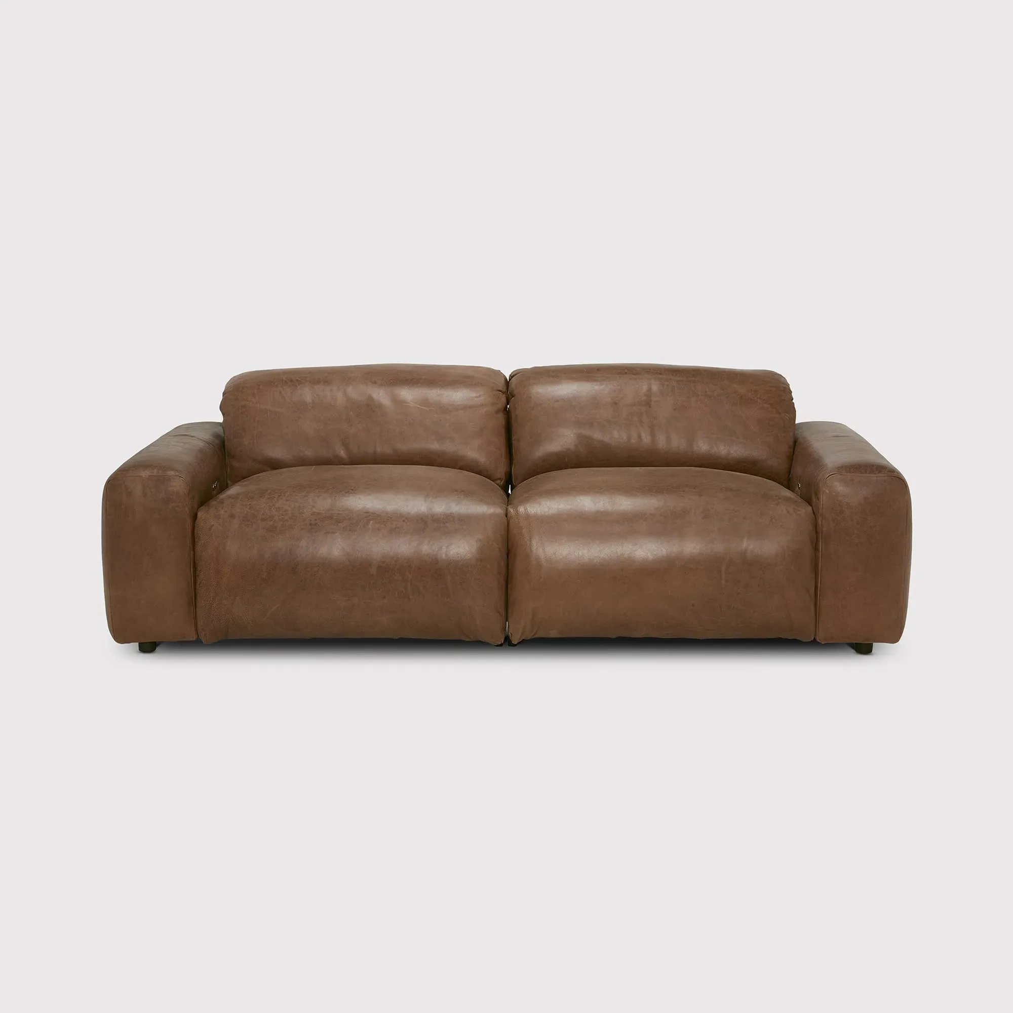 Timothy Oulton Pudgie 3-Seater Recliner Sofa - Brown, Leather image