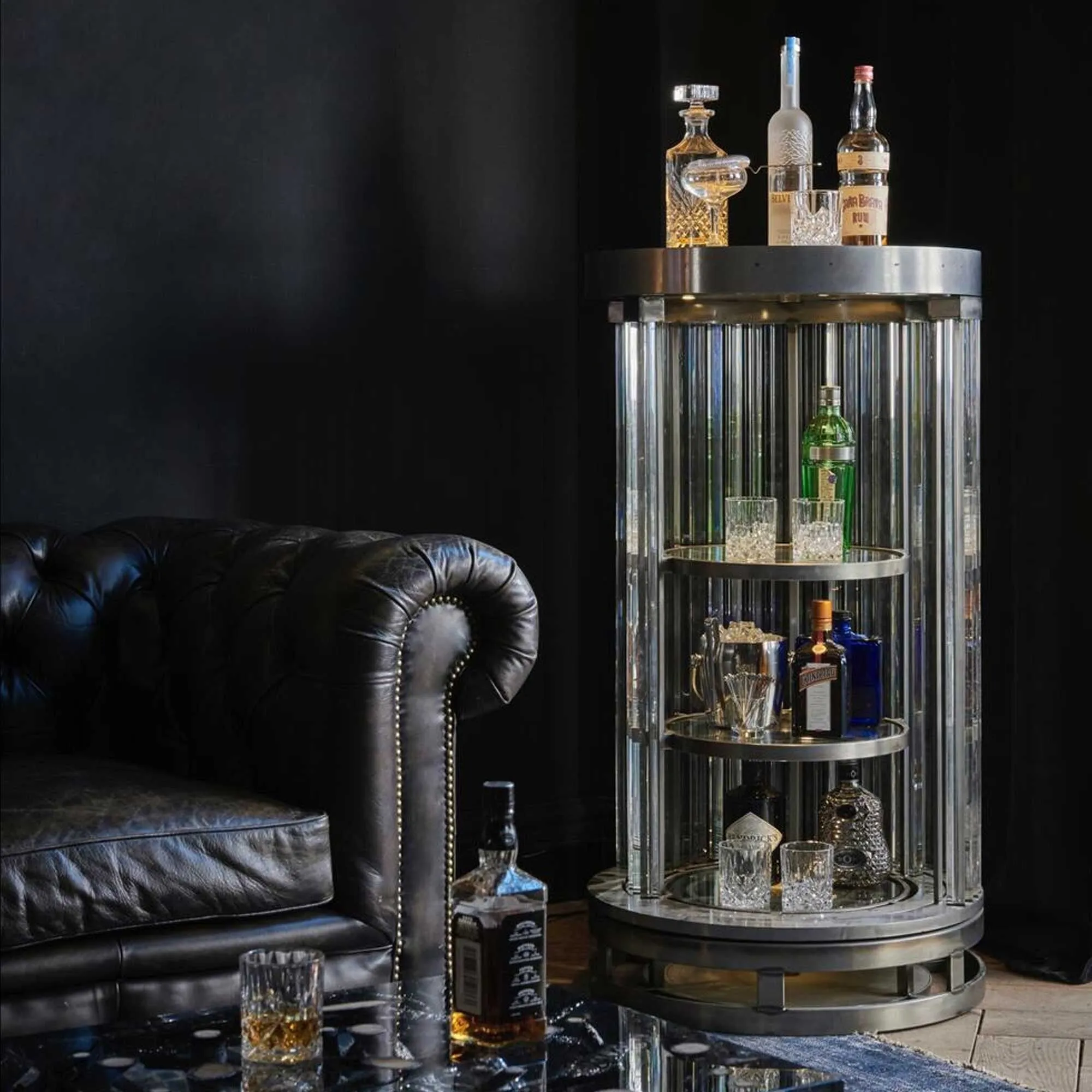 Timothy Oulton Rex Bio Hazard Bar Cabinet - Grey, Metal