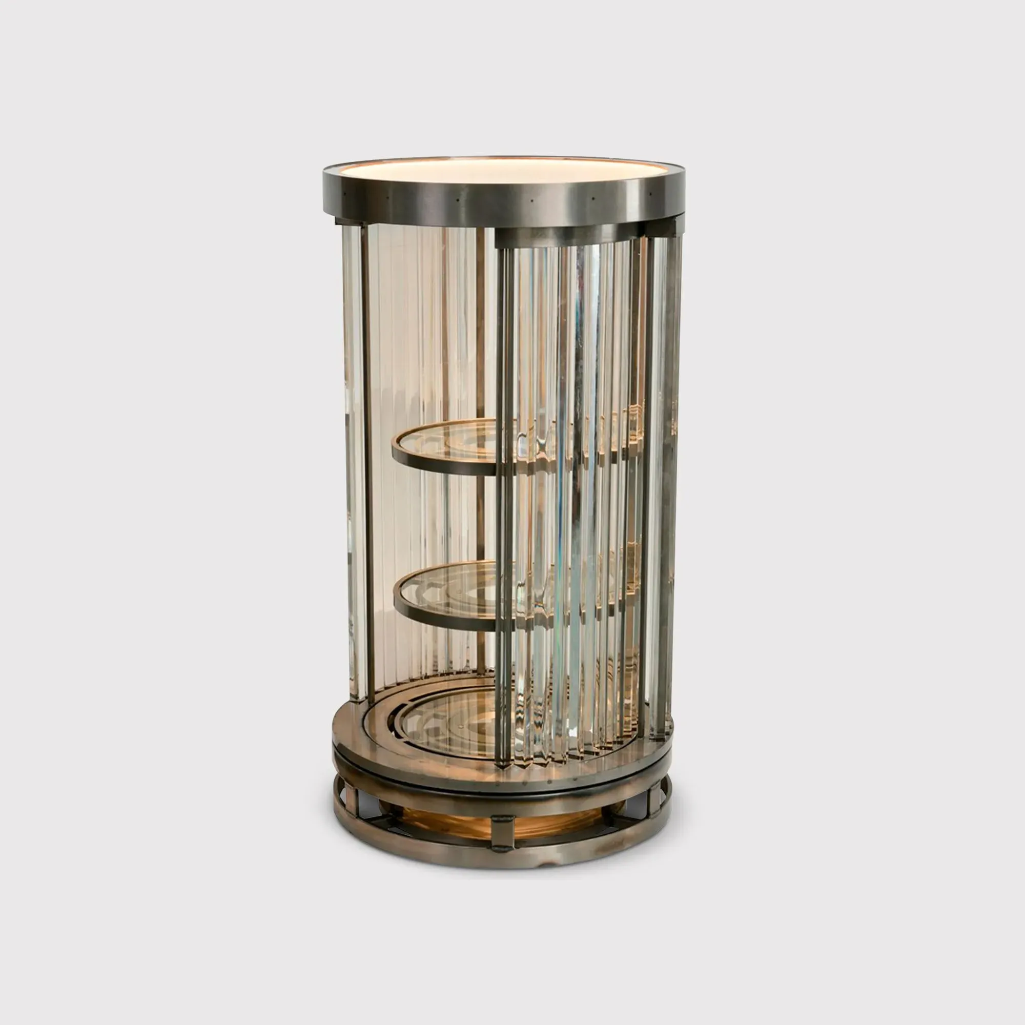 Timothy Oulton Rex Bio Hazard Bar Cabinet - Grey, Metal image