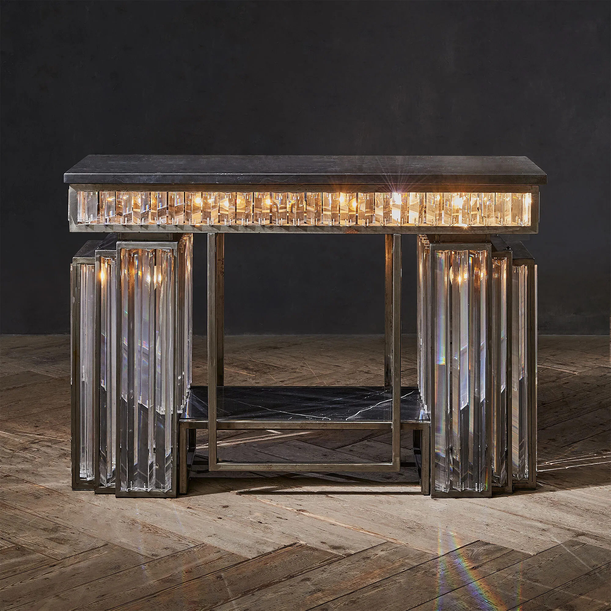 Timothy Oulton Rex Console Table - Neutral, Marble