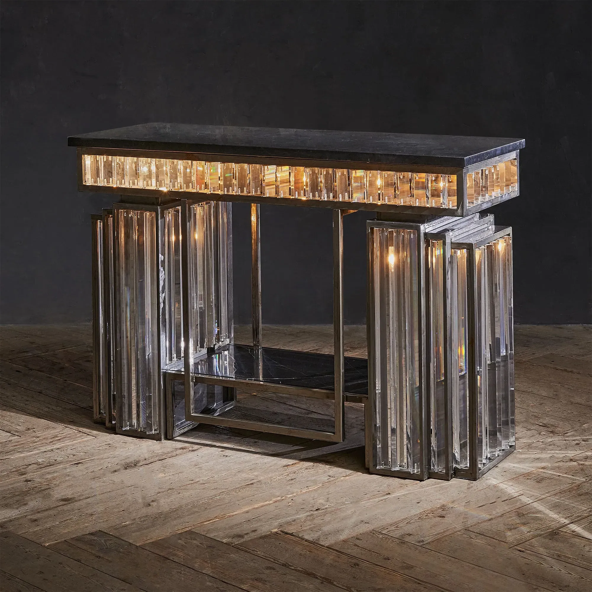 Timothy Oulton Rex Console Table - Neutral, Marble