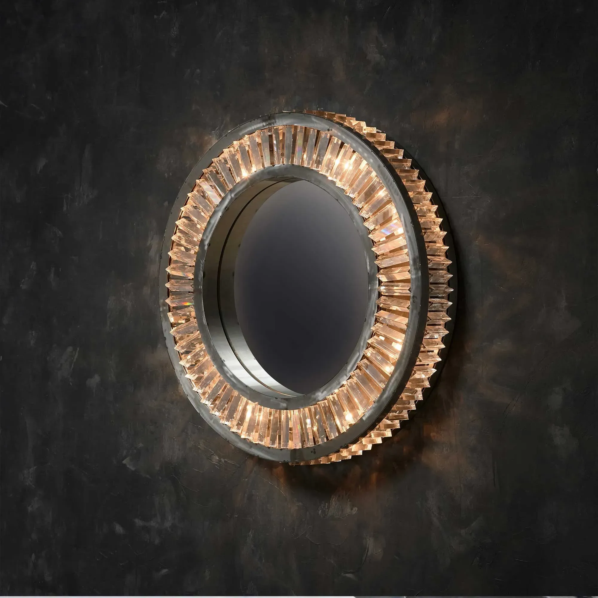 Timothy Oulton Rex Round Wall Mirror - Metal