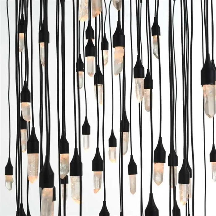 Timothy Oulton Rock Crystal Rain Drop Flush Light - Metal