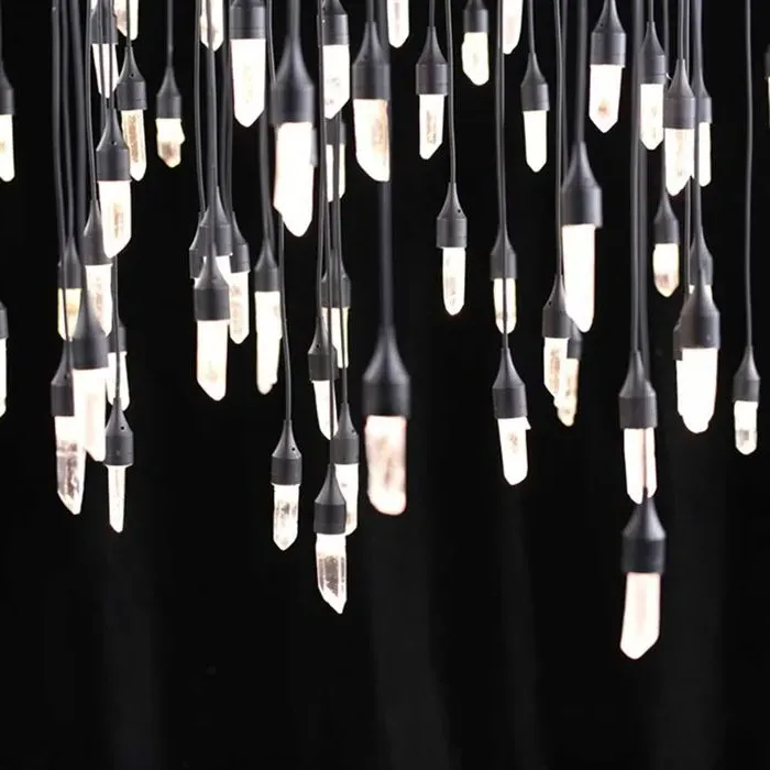 Timothy Oulton Rock Crystal Rain Drop Flush Light - Metal