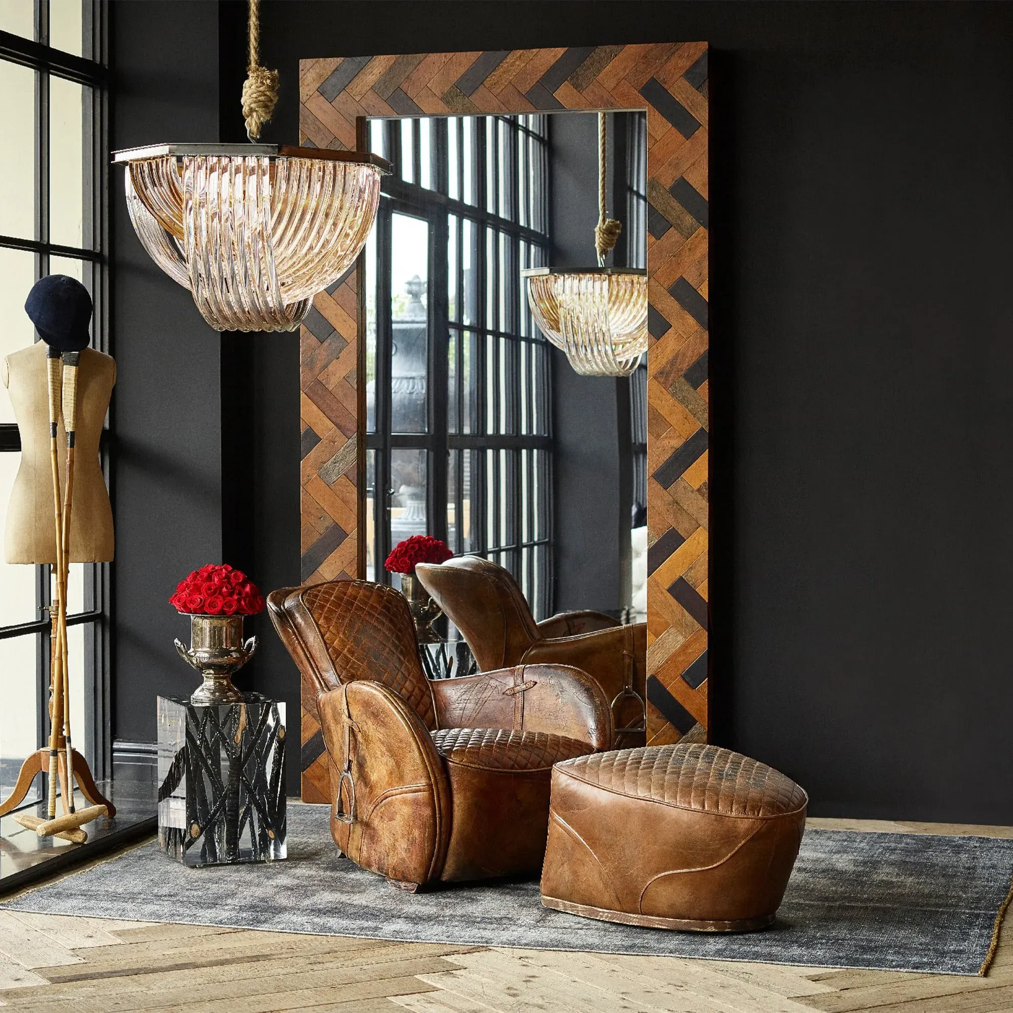 Timothy Oulton Saddle Highback Chair - Brown, Leather