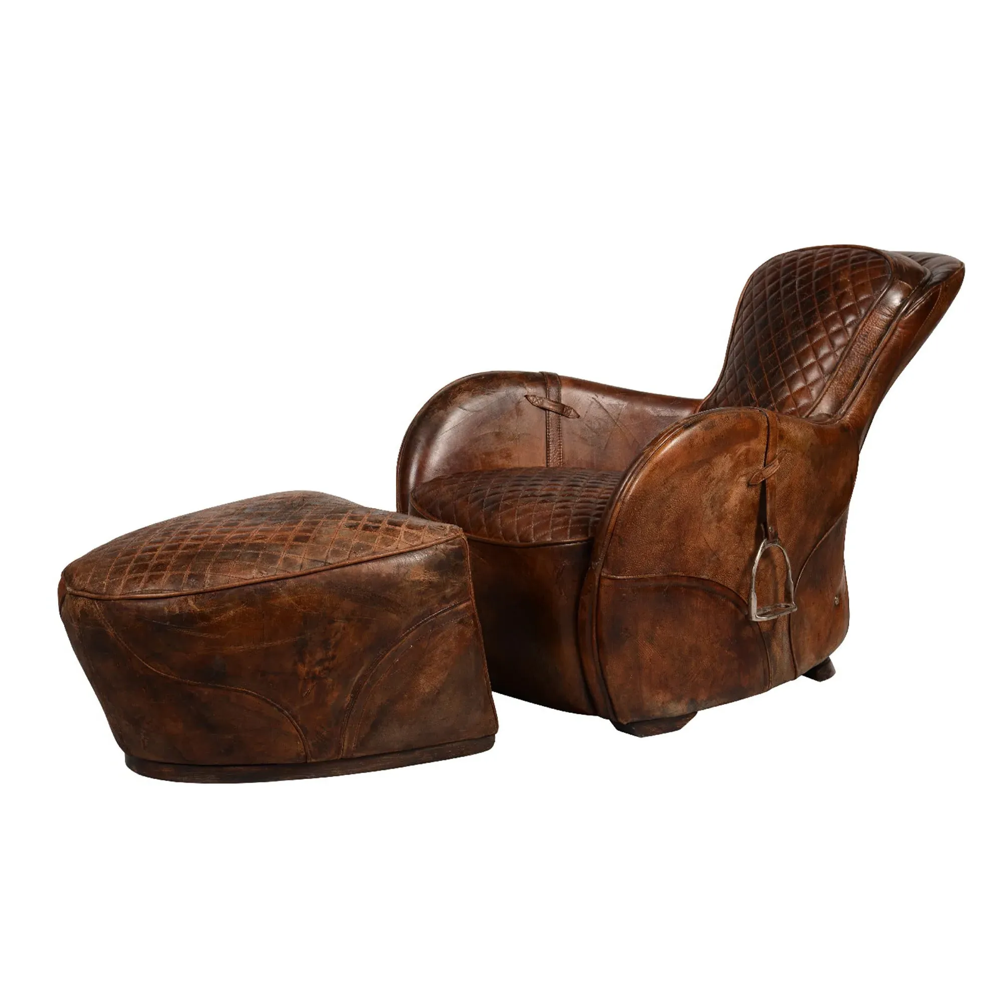 Timothy Oulton Saddle Highback Chair - Brown, Leather