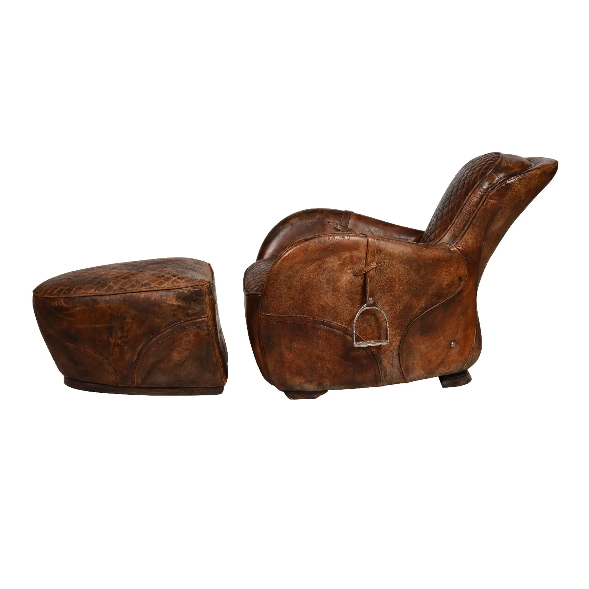 Timothy Oulton Saddle Highback Chair - Brown, Leather