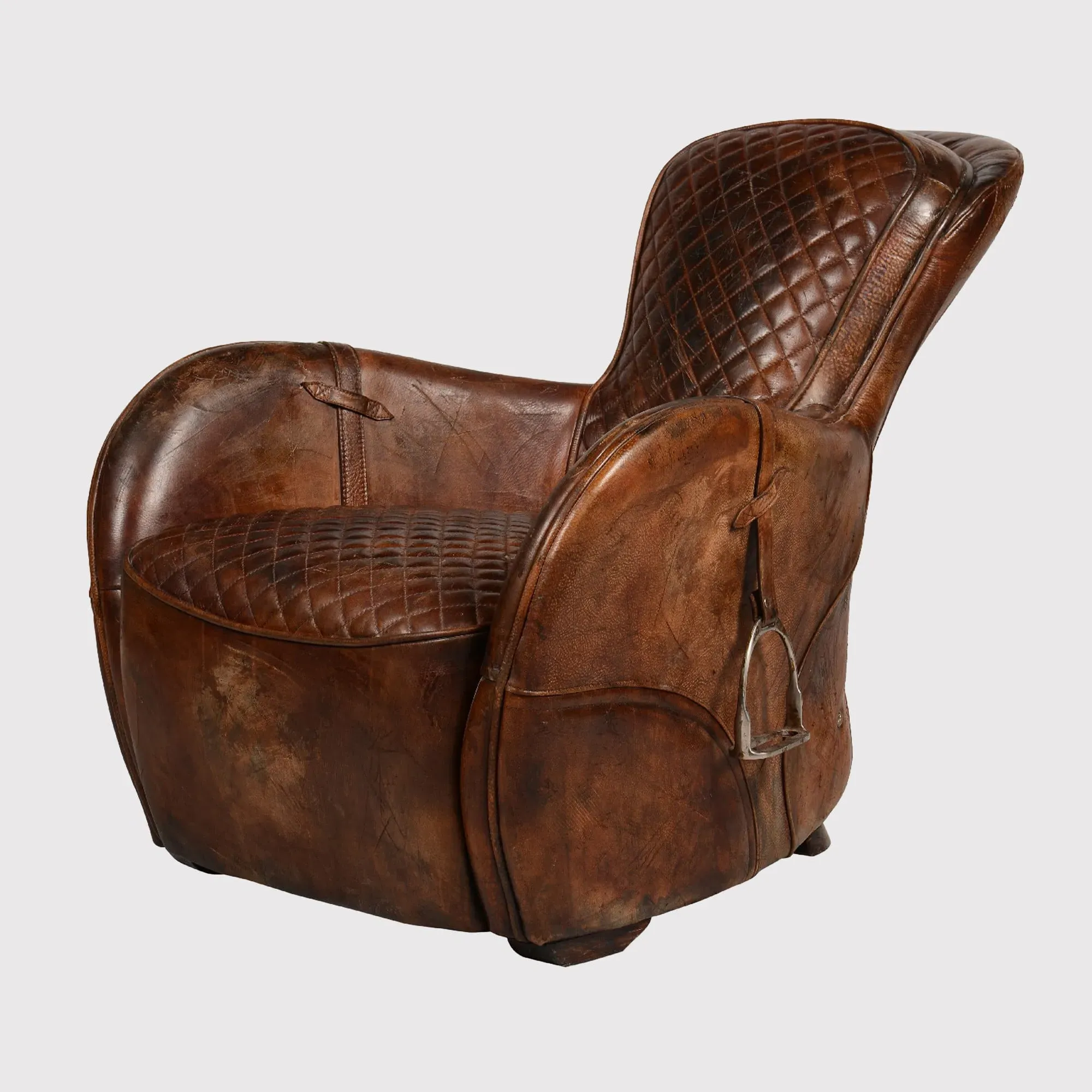 Timothy Oulton Saddle Highback Chair - Brown, Leather image
