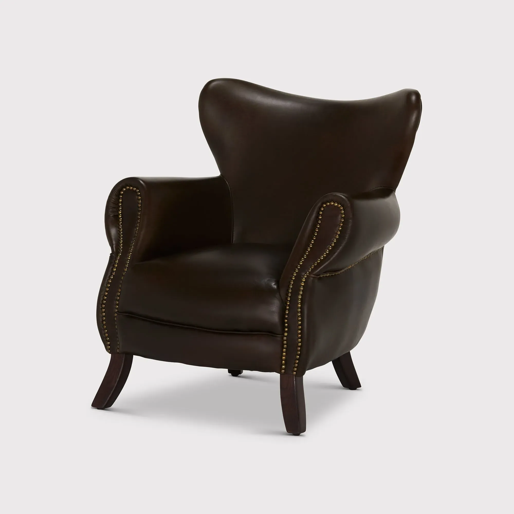 Timothy Oulton Scholar Armchair - Brown, Leather