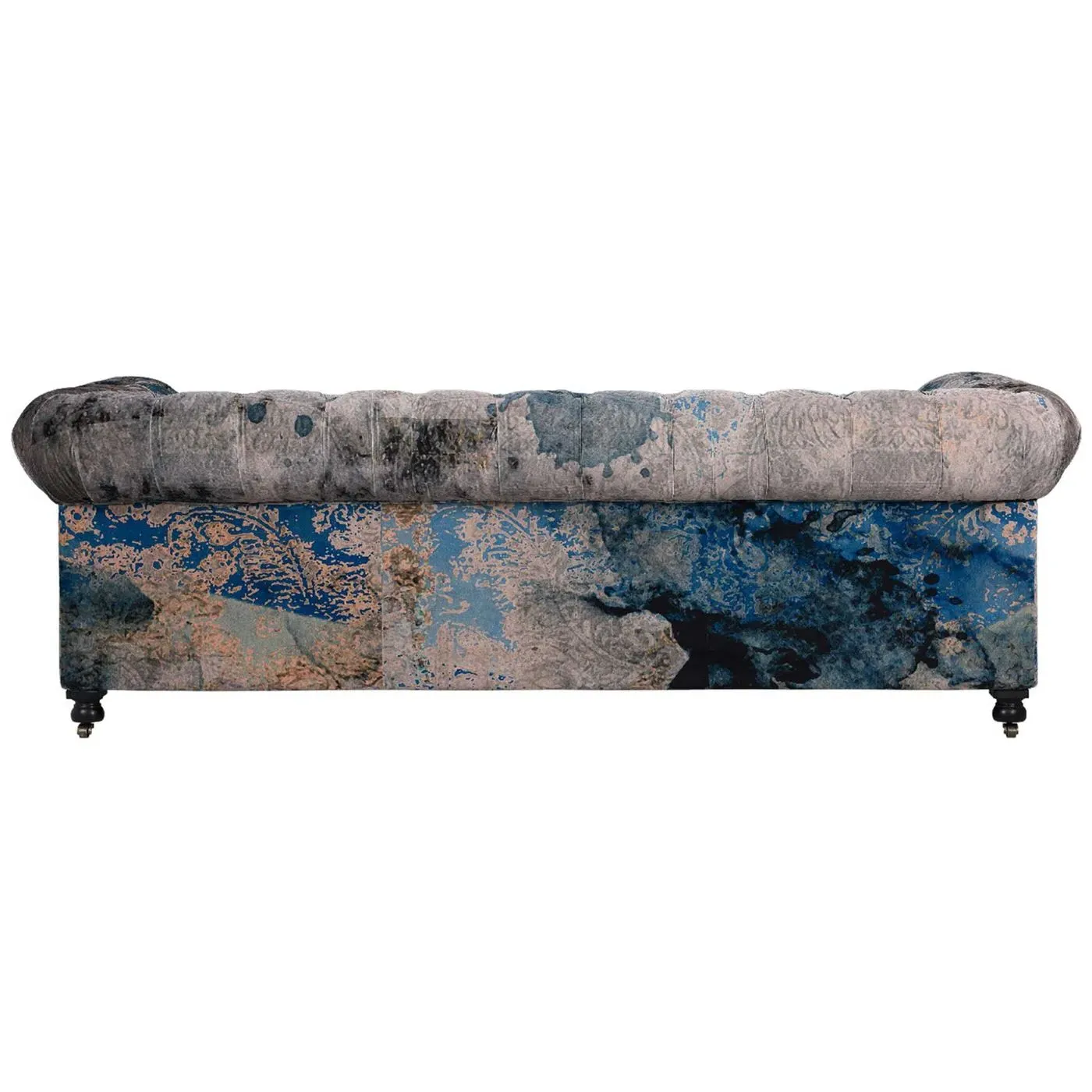 Timothy Oulton Serpentine 3-Seater Chesterfield Sofa - Blue