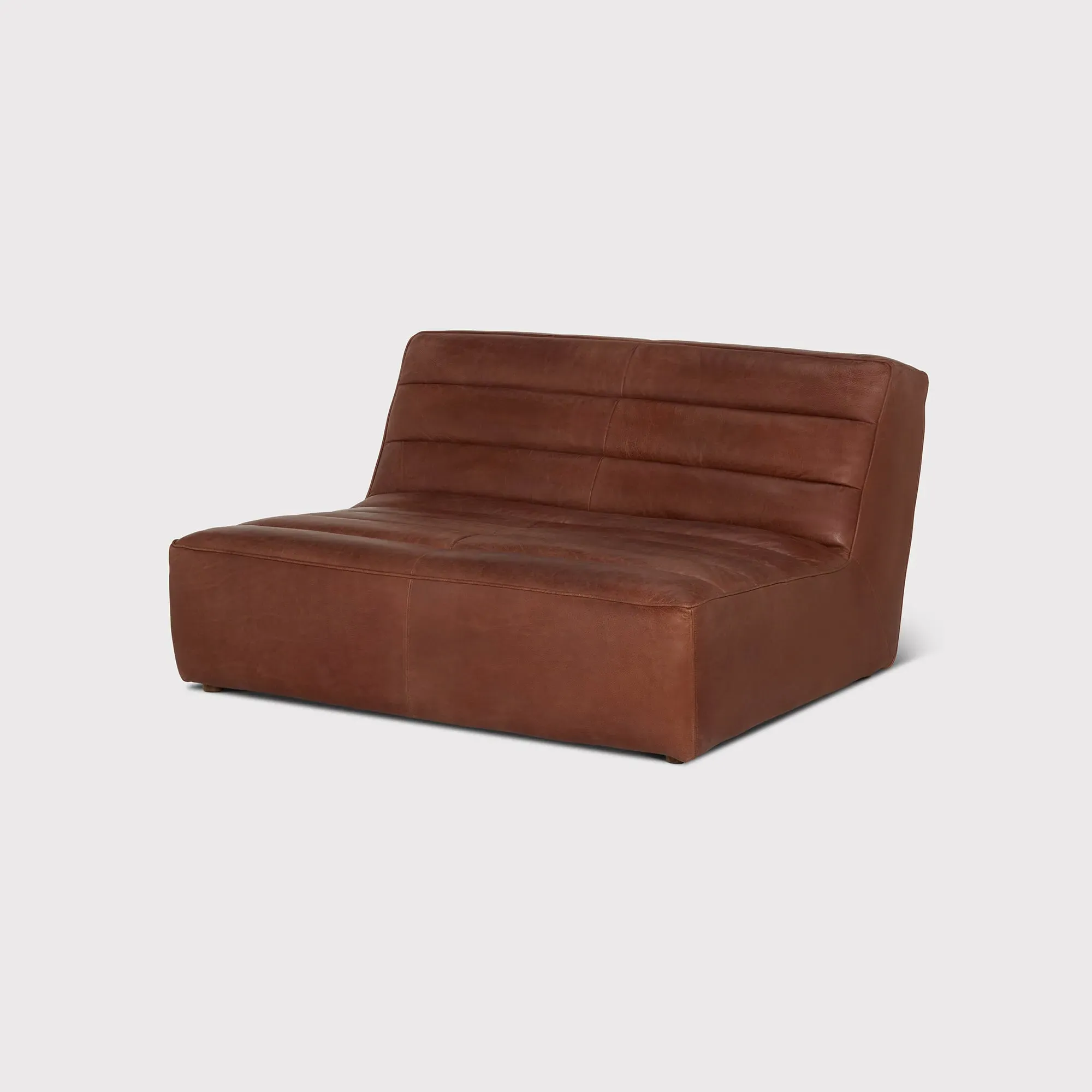 Timothy Oulton Shabby 2-Seater Modular Sofa - Brown, Leather