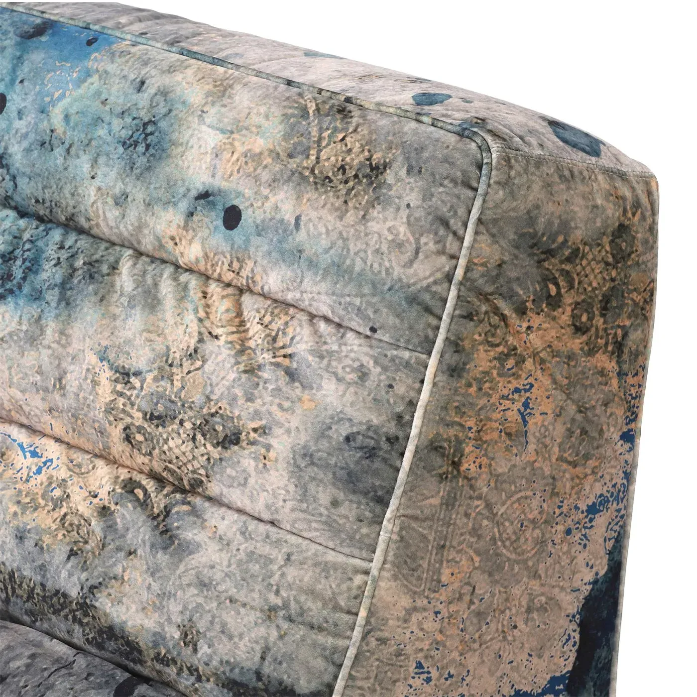 Timothy Oulton Shabby 3-Seater Modular Sofa - Blue, Fabric