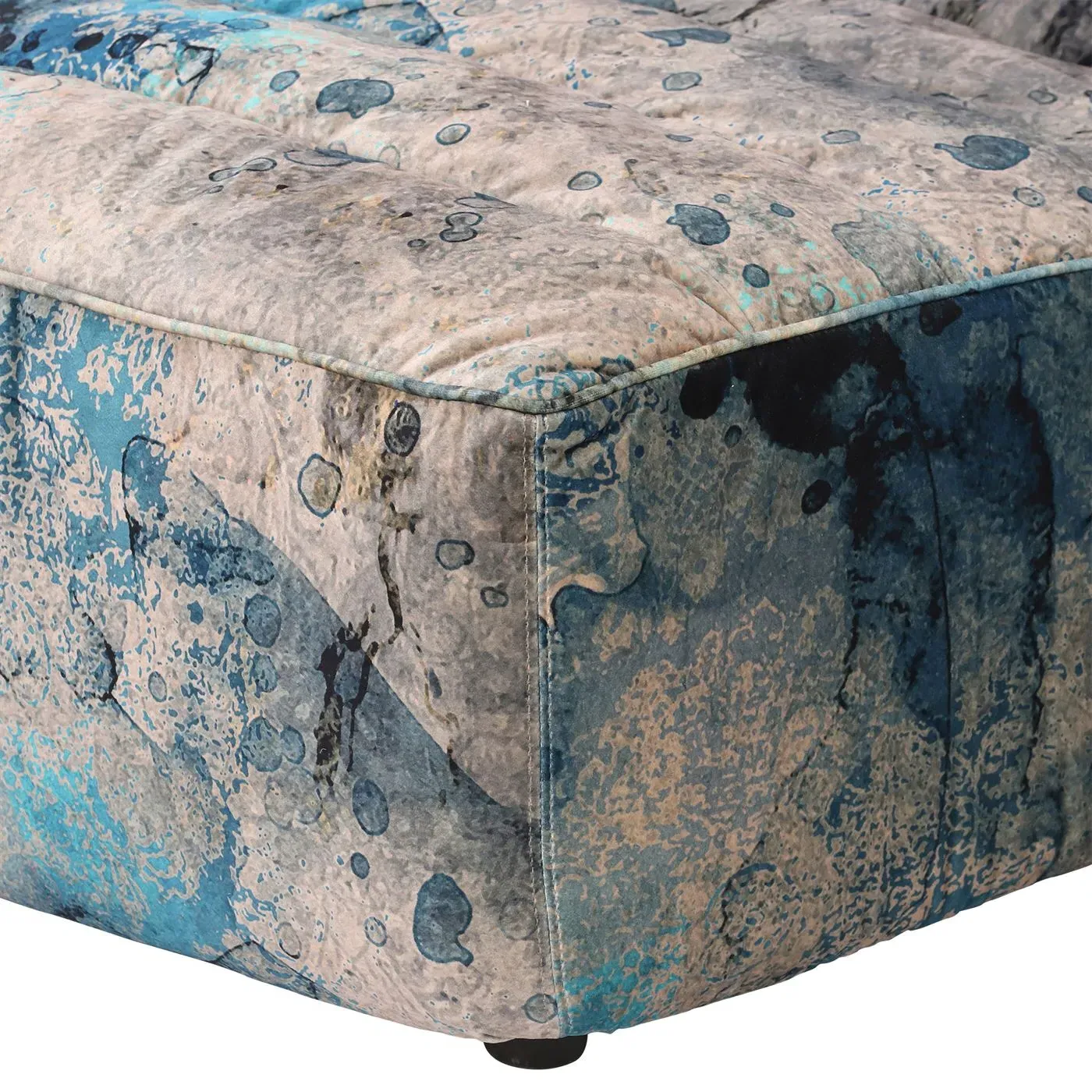 Timothy Oulton Shabby 3-Seater Modular Sofa - Blue, Fabric