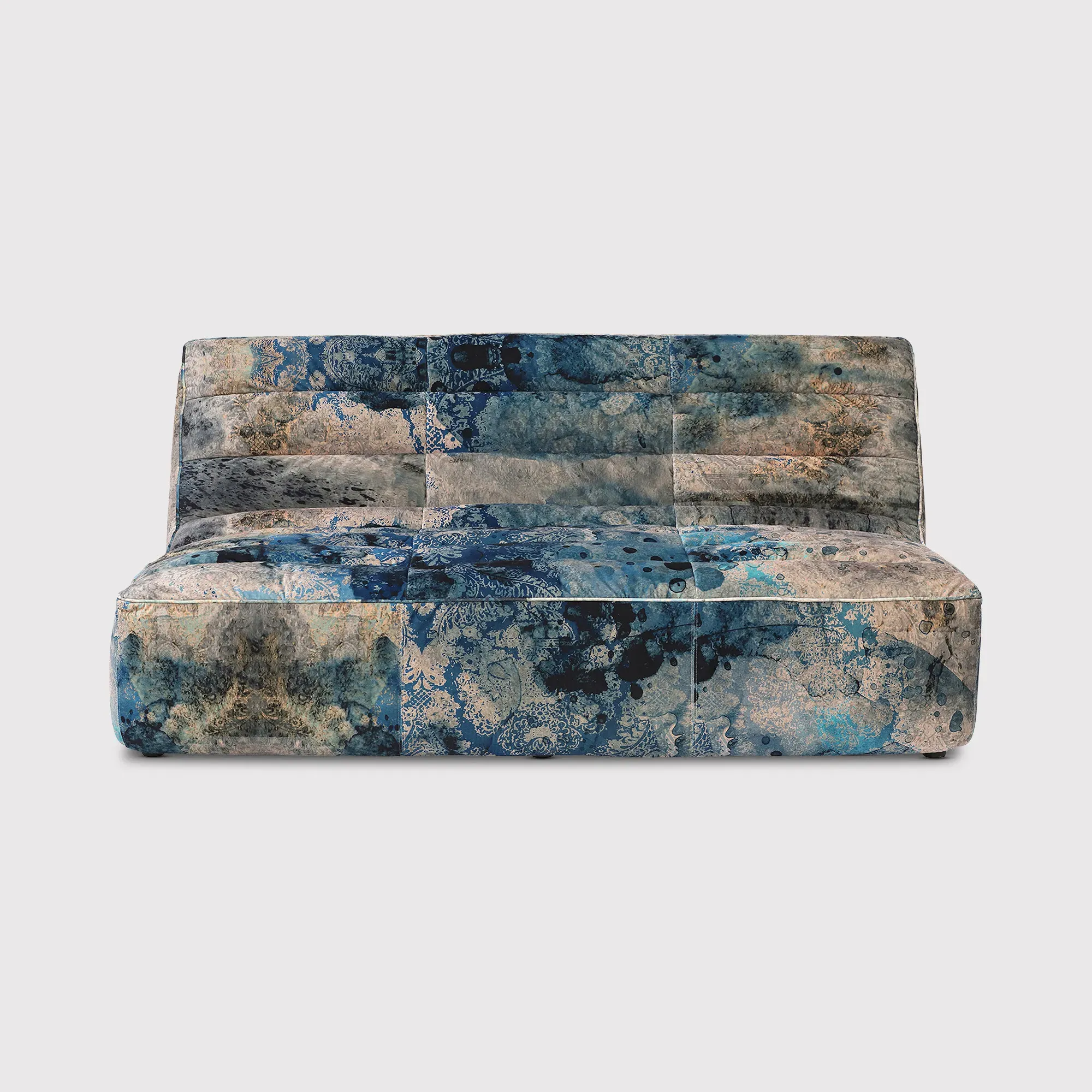 Timothy Oulton Shabby 3-Seater Modular Sofa - Blue, Fabric