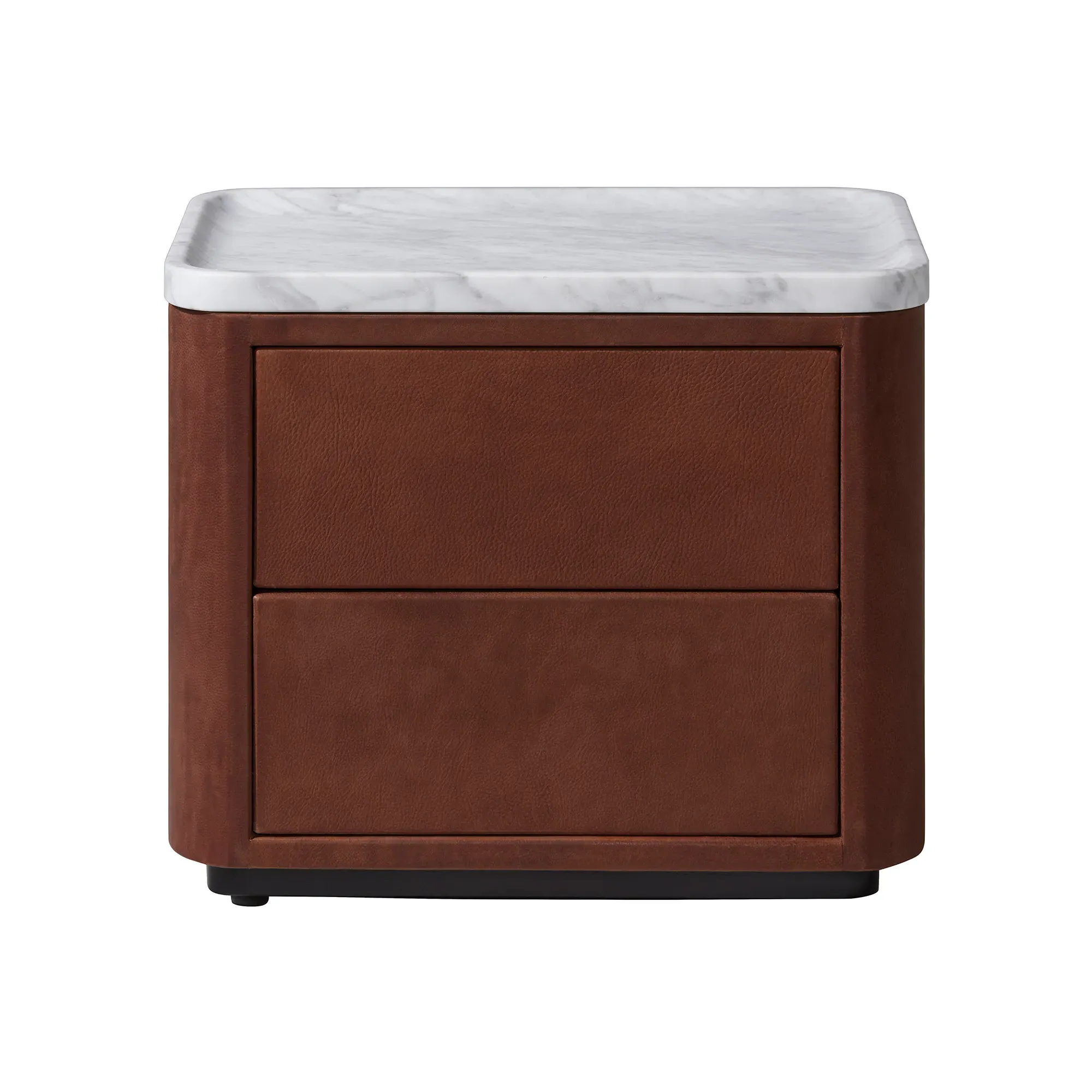 Timothy Oulton Shabby Bedside Table - Brown, Marble alternate view