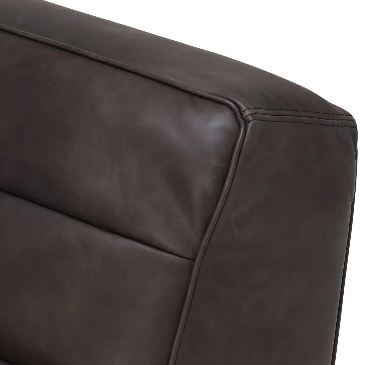 Timothy Oulton Shabby Chaise Modular Sofa - Black, Leather