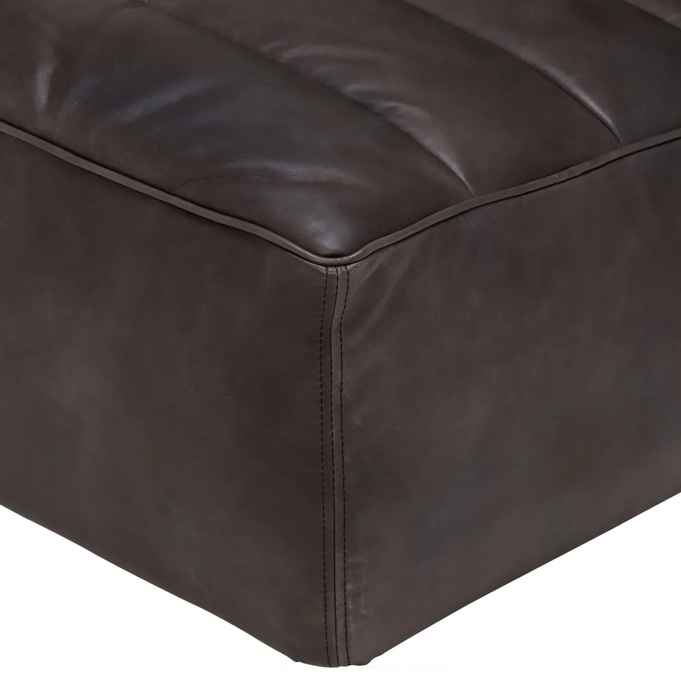Timothy Oulton Shabby Chaise Modular Sofa - Black, Leather