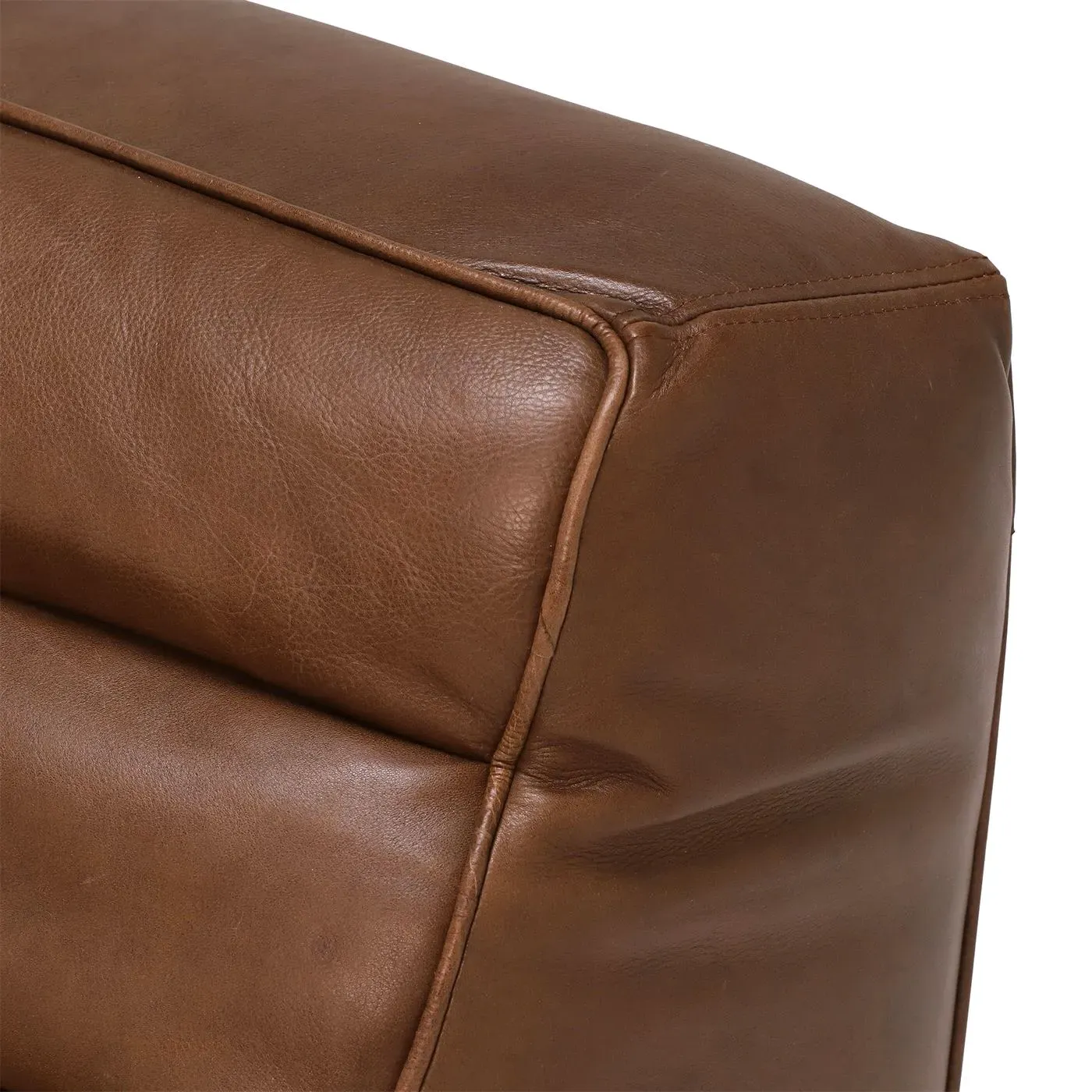 Timothy Oulton Shabby Chaise Modular Sofa - Brown, Leather