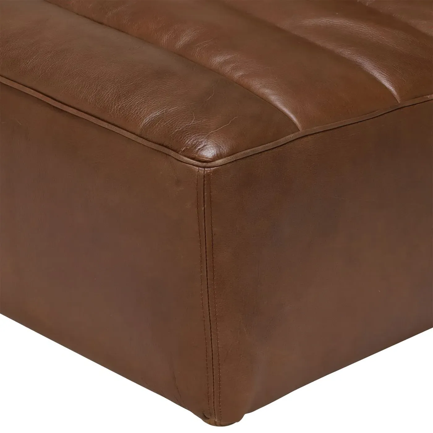 Timothy Oulton Shabby Chaise Modular Sofa - Brown, Leather