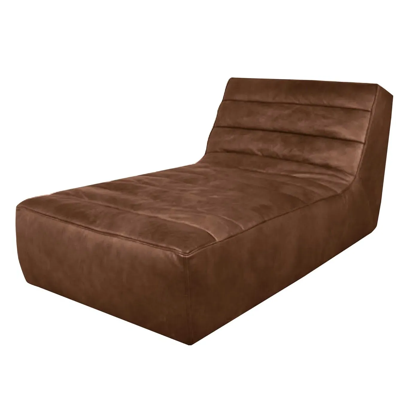 Timothy Oulton Shabby Chaise Modular Sofa - Brown, Leather
